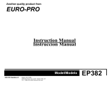 Euro-Pro EP382 User manual