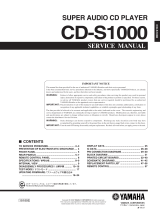 Yamaha CDS1000 - SACD Player User manual