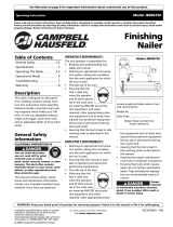 Campbell Hausfeld Finishing Nailer JB006750 User manual