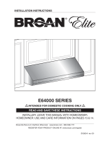Broan E64000 Series Installation guide