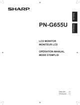 Sharp PN-G655U User manual