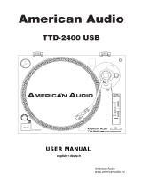 American Audio TTD 2400 USB User manual