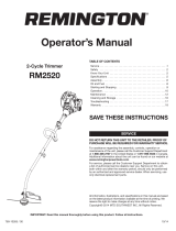Remington RM2520 User manual