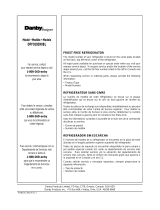 Danby Designer DFF9102BL Owner's manual