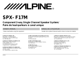 Alpine SPX-F17M User manual