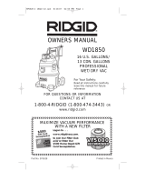 RIDGID WD1850 Owner's manual