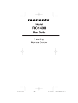 Marantz RC1400 User manual