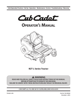 Cub Cadet RZT L Series User manual