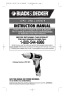 Black & Decker 1 VPX VPX1201 User manual