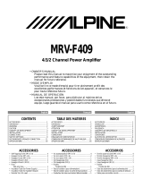 Alpine mrv f 409 User manual