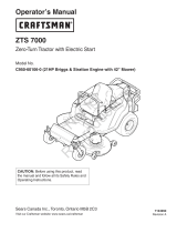 Craftsman ZTS 7000 User manual