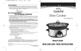 CROCK POT Crock-Pot SCVPE600-CN User manual