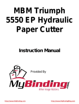 My Binding MBM Triumph 5550 EP User manual
