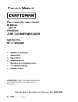 Craftsman PERMANENTLY LUBRICATED 2-STAGE TWIN V PORTABLE AIR COMPRESSOR 919.7255 Troubleshooting guide