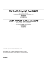 Amana STANDARD CLEANING GAS RANGE User guide