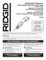 RIDGID R3030 User manual