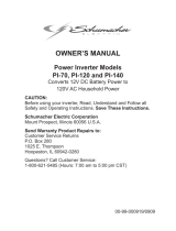 Schumacher Pi-70 Owner's manual