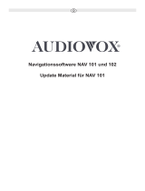 Audiovox NAV101 - NAV 101 - Navigation System Operating instructions