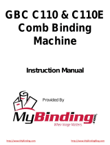 My Binding GBCC110E User manual