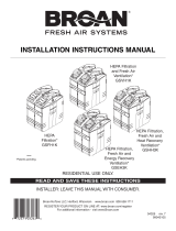 Broan Fresh Air System ERV90HCT Installation Instructions Manual