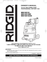 RIDGID WD18510 Owner's manual