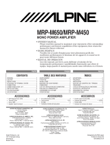 Alpine M450 - V-Power MRP Amplifier User manual