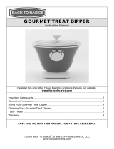 Back to Basics Gourmet Treat PC17581 User manual