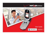 Motorola W315 Verizon Wireless User guide