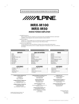 Alpine MRX-M100 User manual