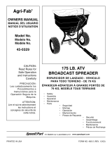 Agri-Fab 175# ATV Broadcast Spreader Owner's manual