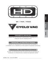 Cyclo Vac HD Series Owner's manual