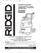 RIDGID RV26000 Owner's manual