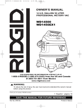 RIDGID WD14500 User manual