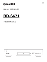 Yamaha BD-S671 Owner's manual