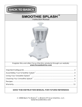 Back to Basics SMOOTHIE SPLASH User manual