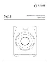 Adam Sub15 Operating instructions