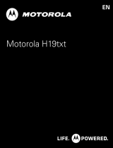 Motorola H19txt User manual