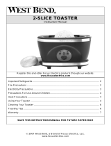 West Bend 2-Slice Toaster User manual