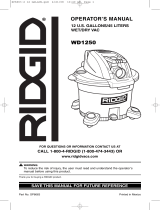 RIDGID WD1250 User manual