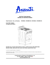 Avanti ER2402CSS User manual