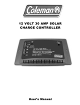 Coleman 12 VOLT 30 AMP SOLAR CHARGE CONTROLLER User manual