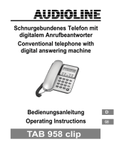 AUDIOLINE TAB 958 clip Owner's manual