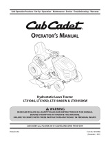 Cub Cadet LTX 1046 KW User manual