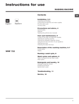 Whirlpool WMF 722 User guide