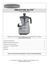 Back to Basics SMOOTHIE ELITE User manual