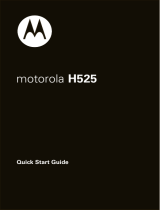 Motorola H520 H525 Quick start guide