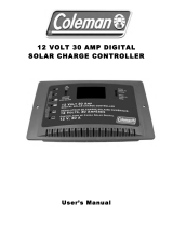 Coleman 12 VOLT 30 AMP SOLAR CHARGE CONTROLLER User manual