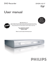 Philips DVDR615/17 User manual