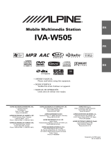 Alpine IVA W505 - DVD Player With LCD monitor User manual