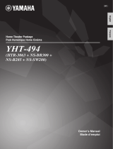 Yamaha YHT-494 Owner's manual